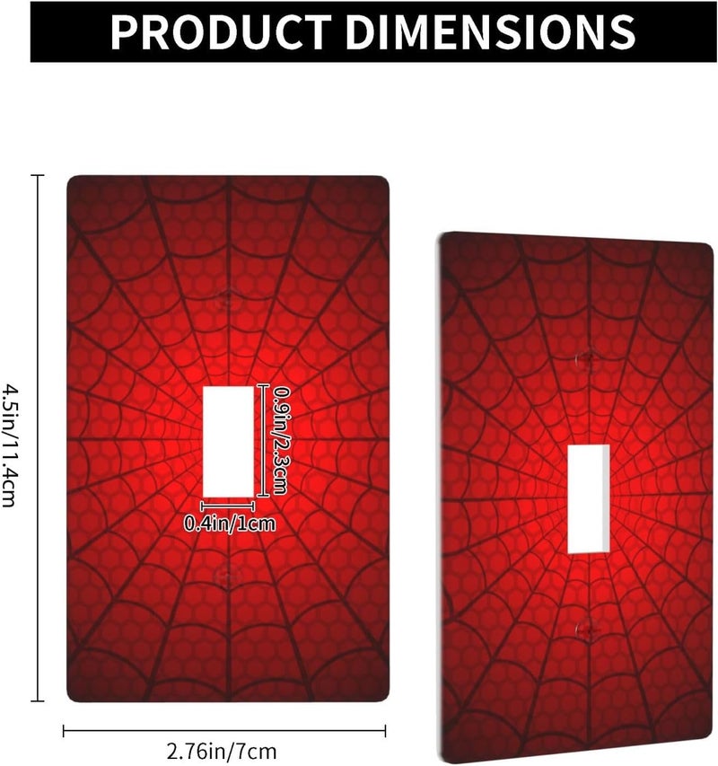 Giinly Spider Web Light Switch Cover Plates Decorative Single Toggle Wall Plate, 1 Gang Lightswitch Cover - Image 3